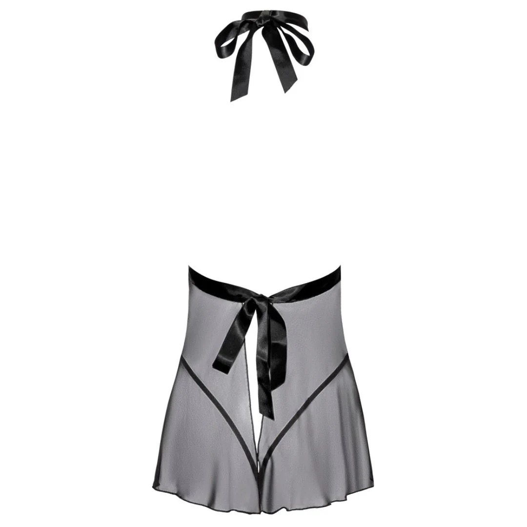 Neckholder Babydoll mit Spitze und Satinband