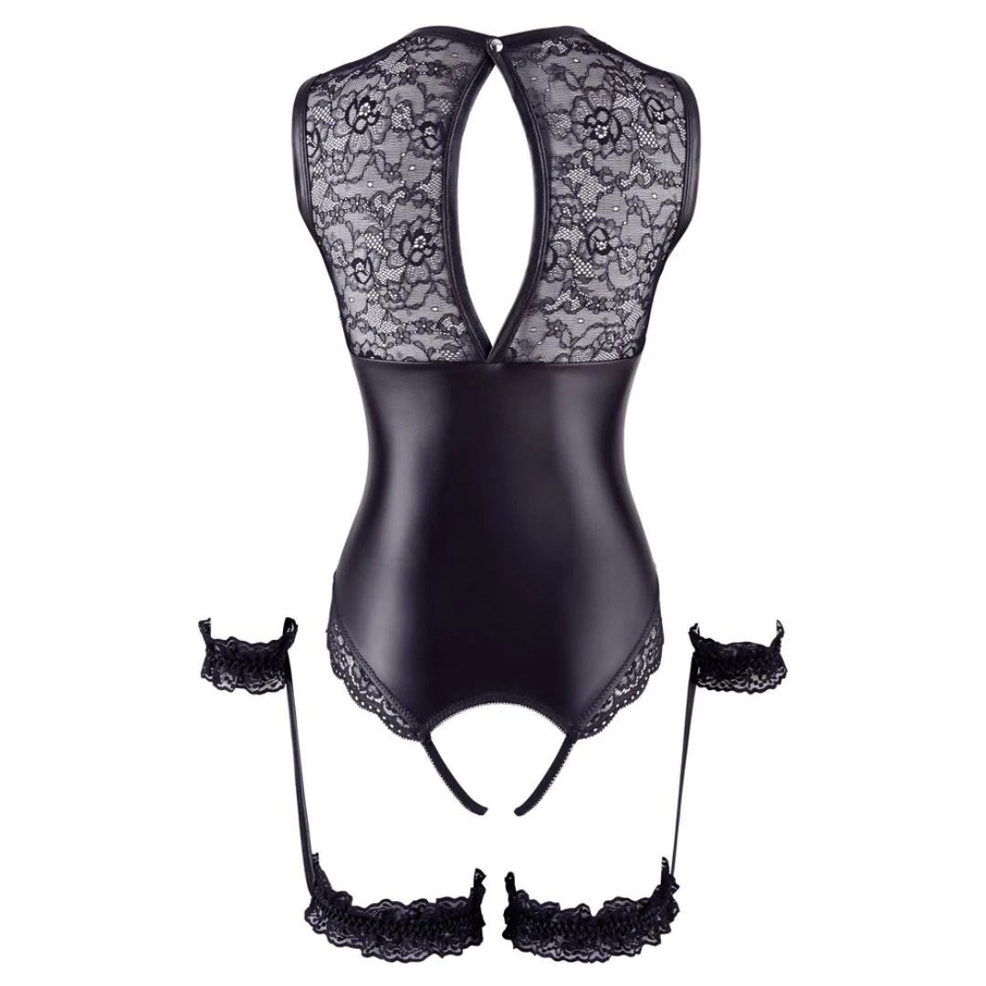 Body Ouvert mit offenen Cups und Handfesseln