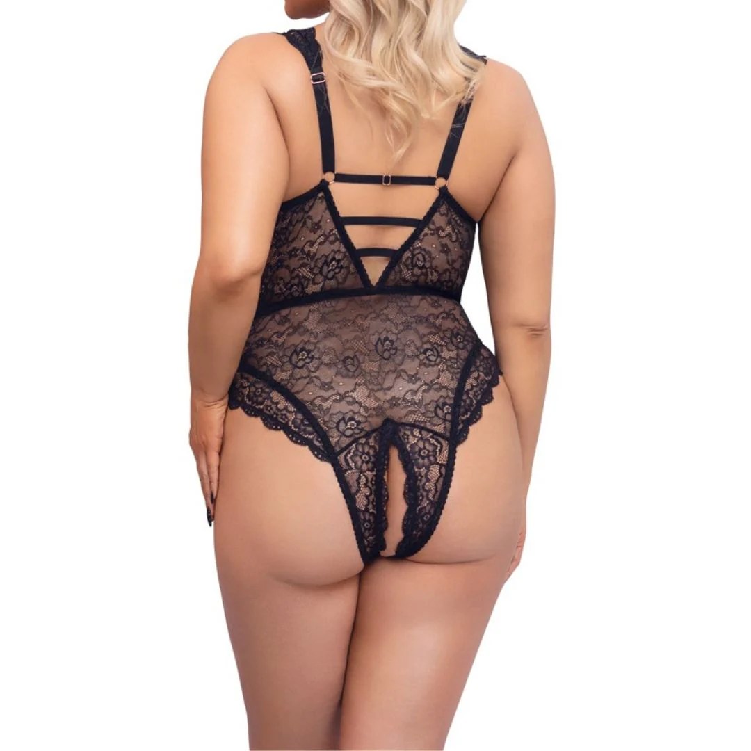 Body ouvert aus weicher elastischer Spitze