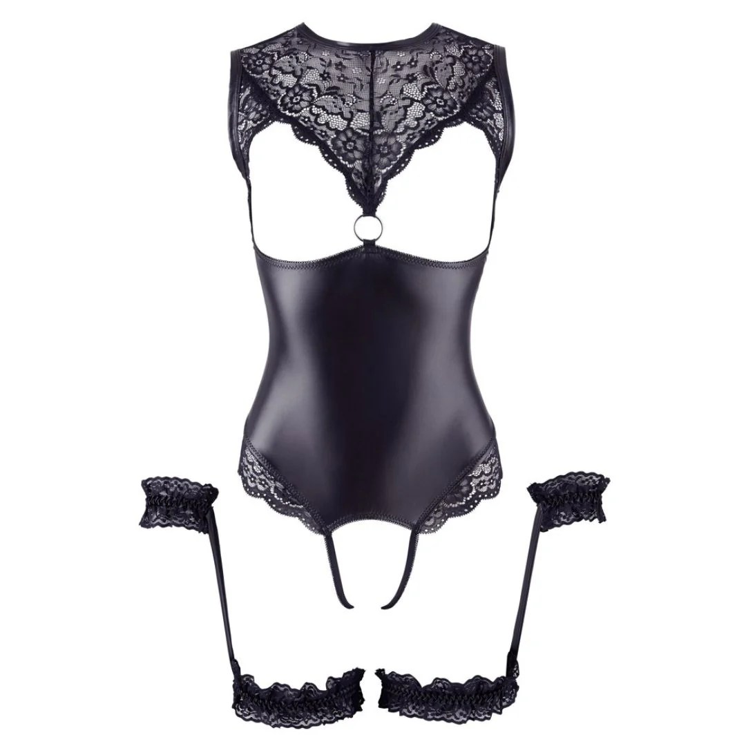 Body Ouvert mit offenen Cups und Handfesseln