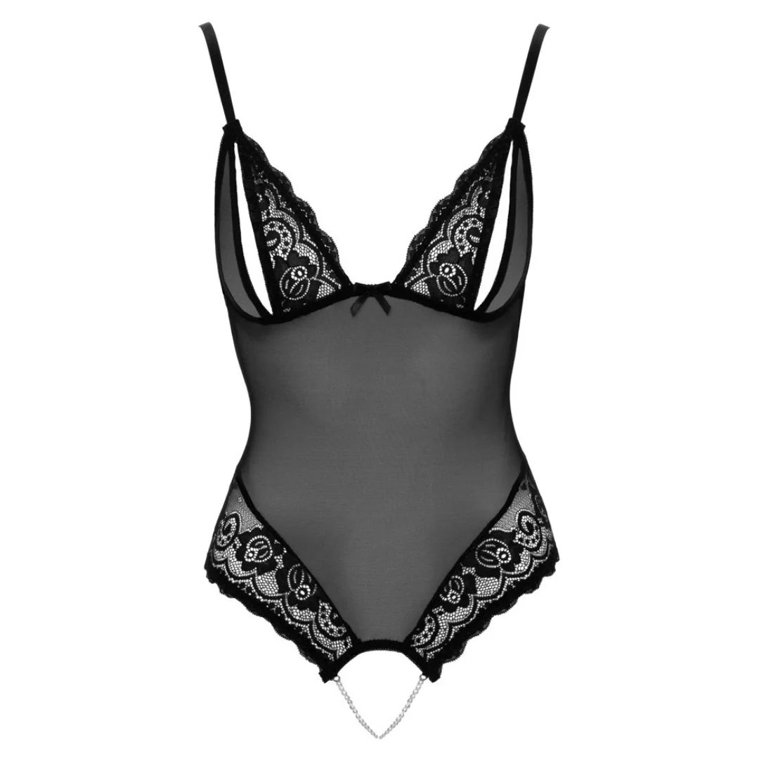 Body Ouvert mit Perlenkette im Schritt