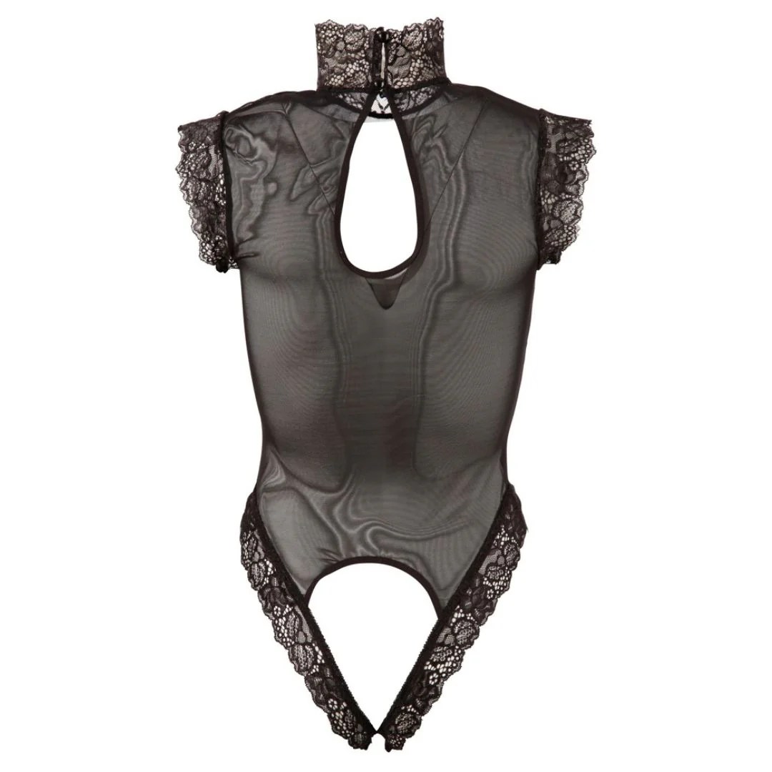 Body Ouvert mit offenen Cups und Stehkragen