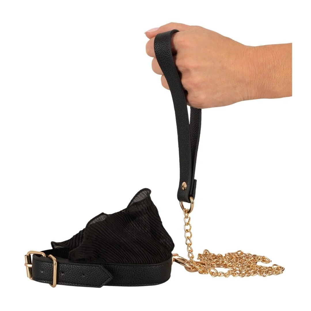Bondage-Set aus Halsfessel mit Leine plus Handfesseln
