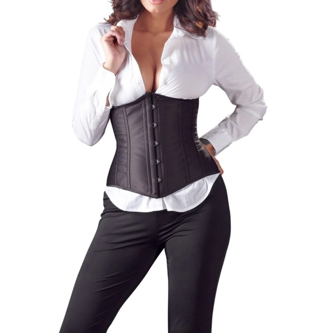 Corsage mit offenen Cups und Schnürung