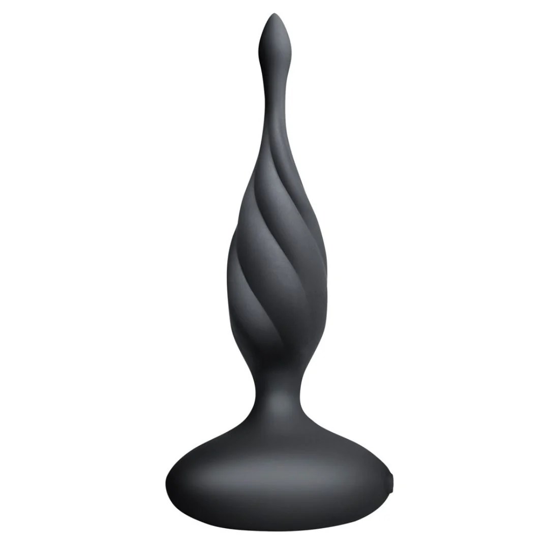 Vibro-Analplug mit Spiralstruktur und Fernbedienung