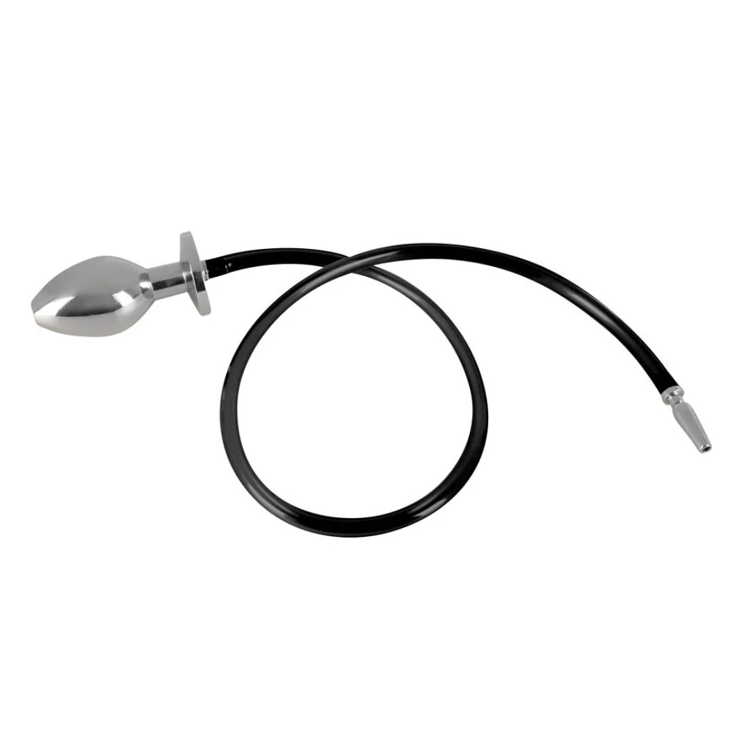 Penis- und Analplug mit Verbindungsschlauch