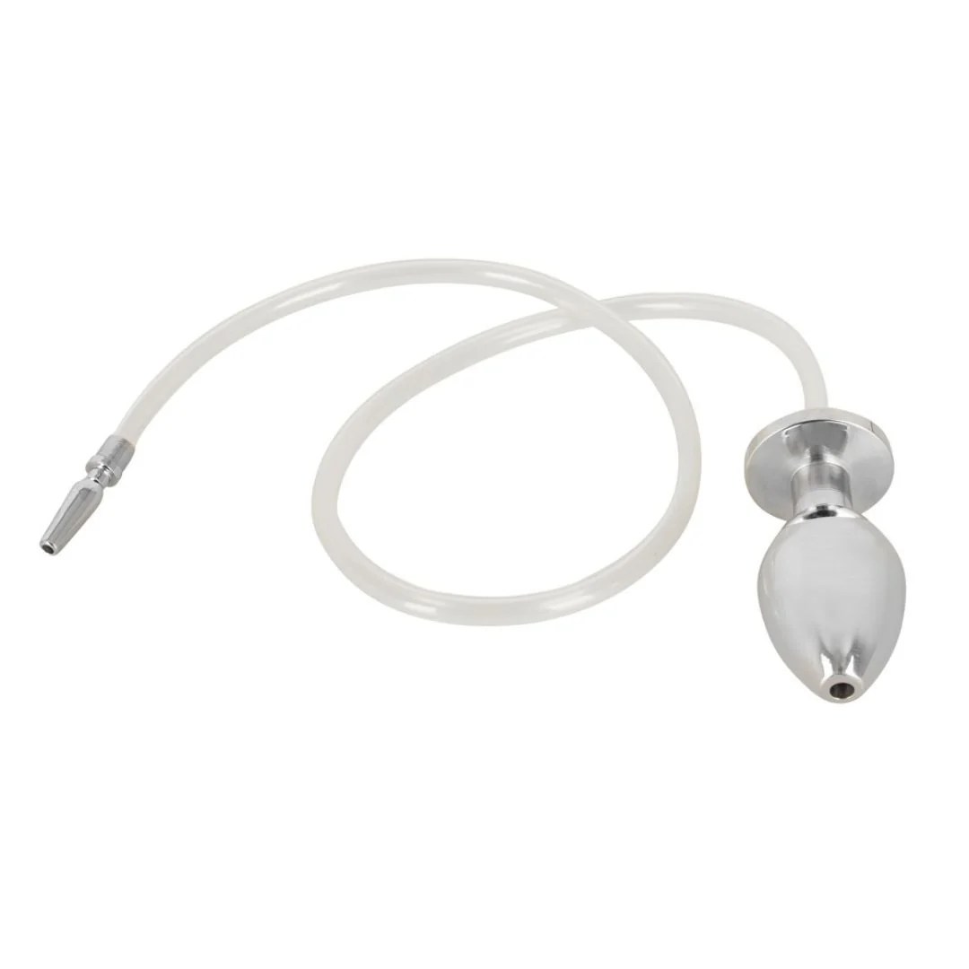 Penis- und Analplug mit Verbindungsschlauch