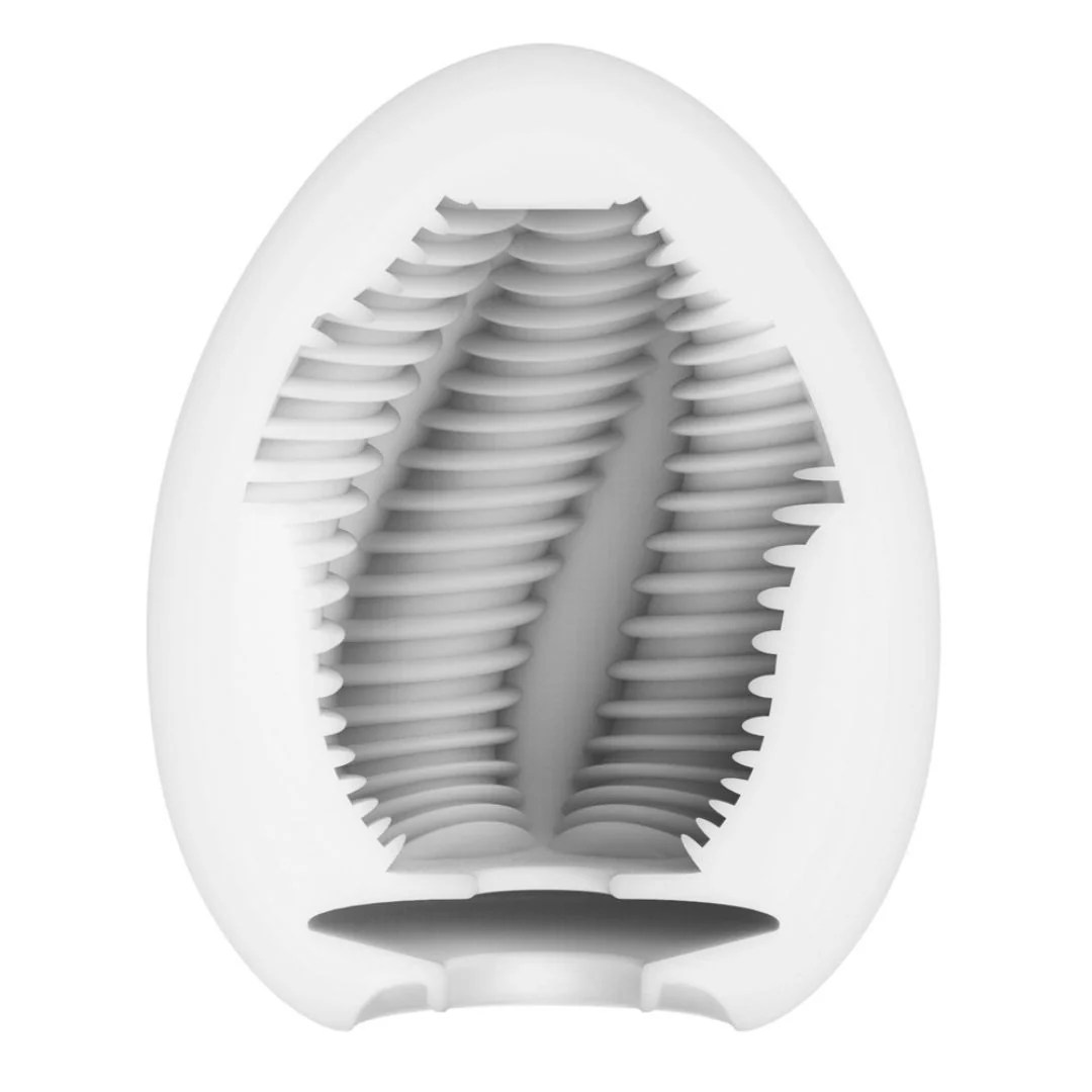 Tenga-Ei Masturbator „Egg Tube“ mit gerippter Wellen-Struktur