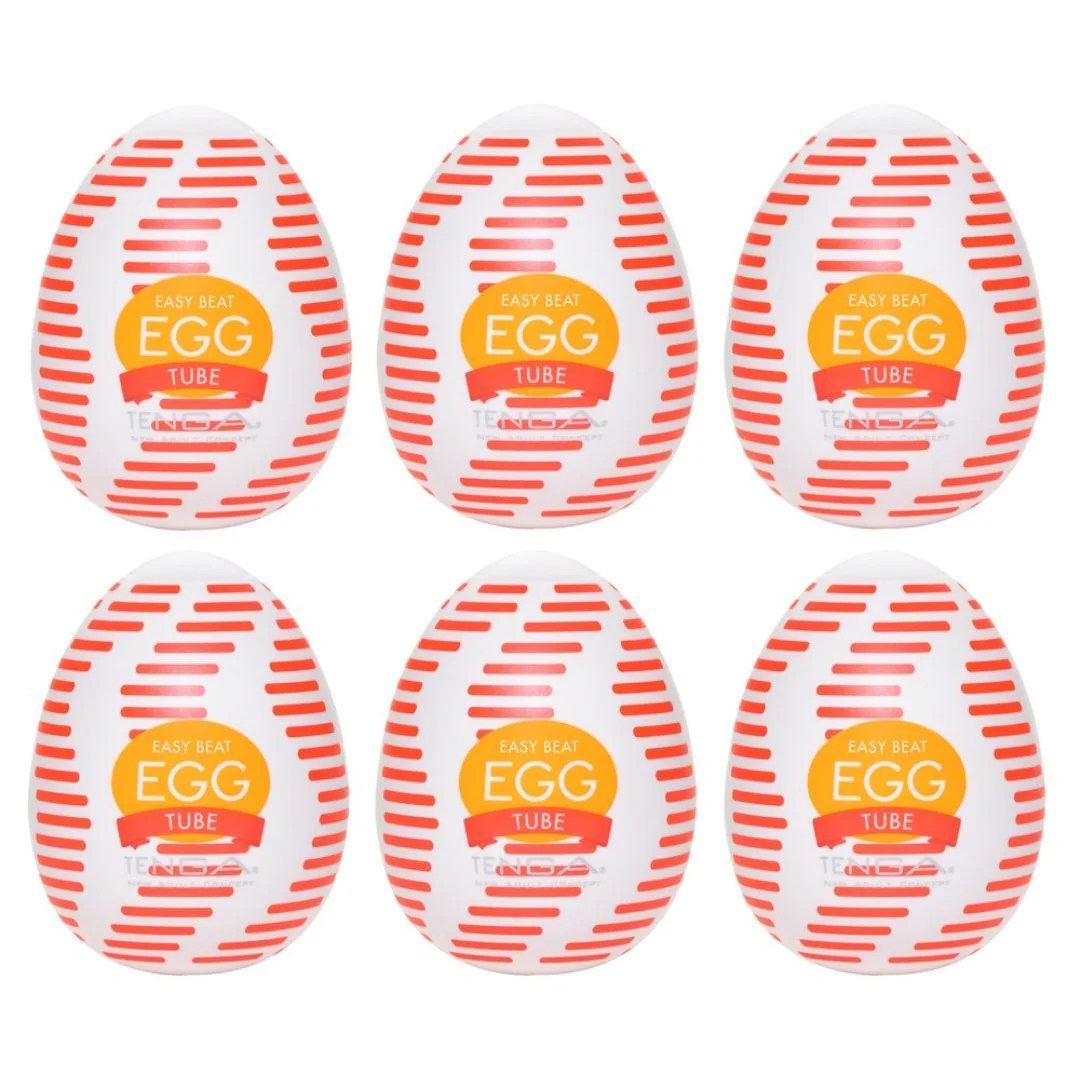Tenga-Ei Masturbator „Egg Tube“ mit gerippter Wellen-Struktur