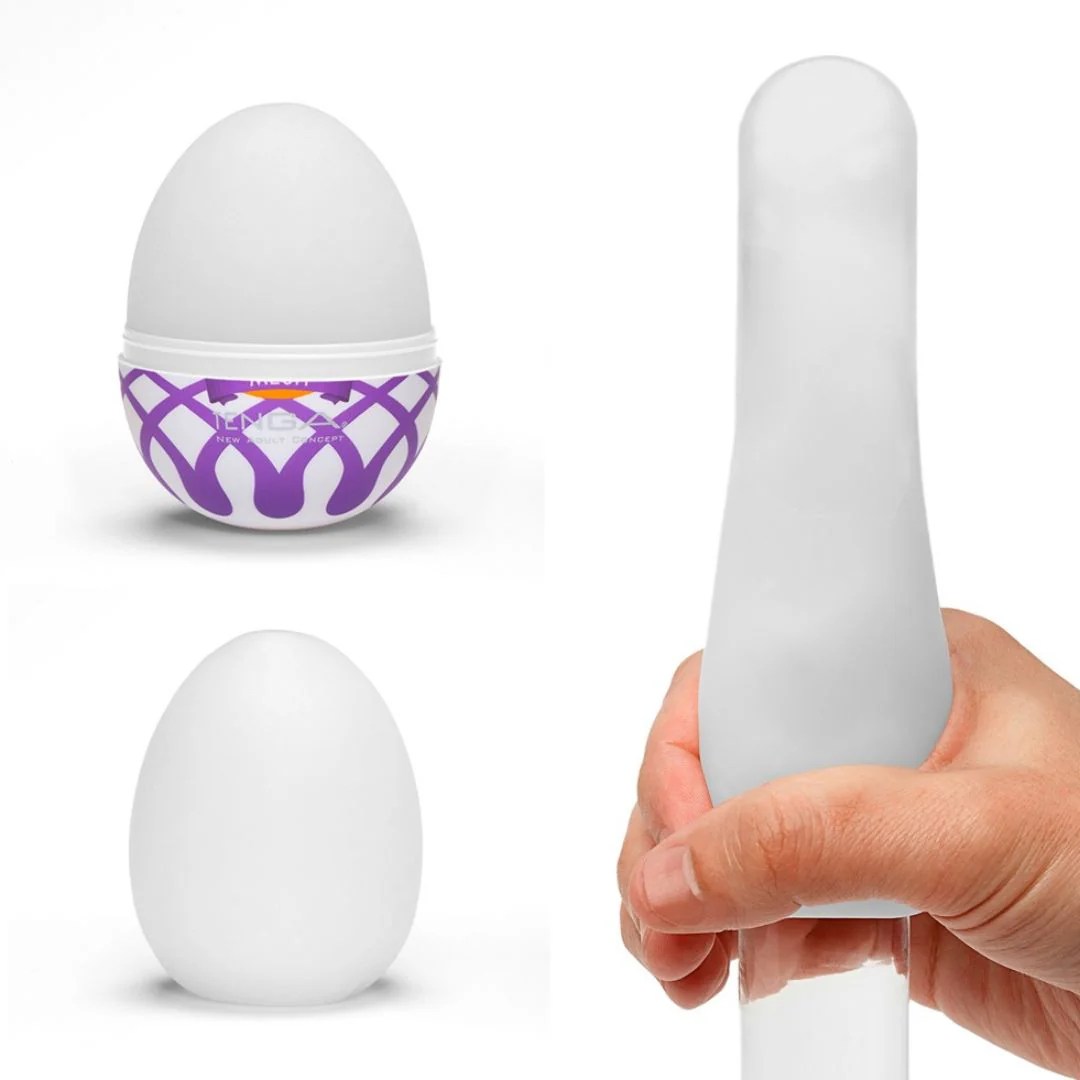 Tenga-Ei Masturbator „Egg Mesh“ mit Netzgitter-Stimulationsstruktur