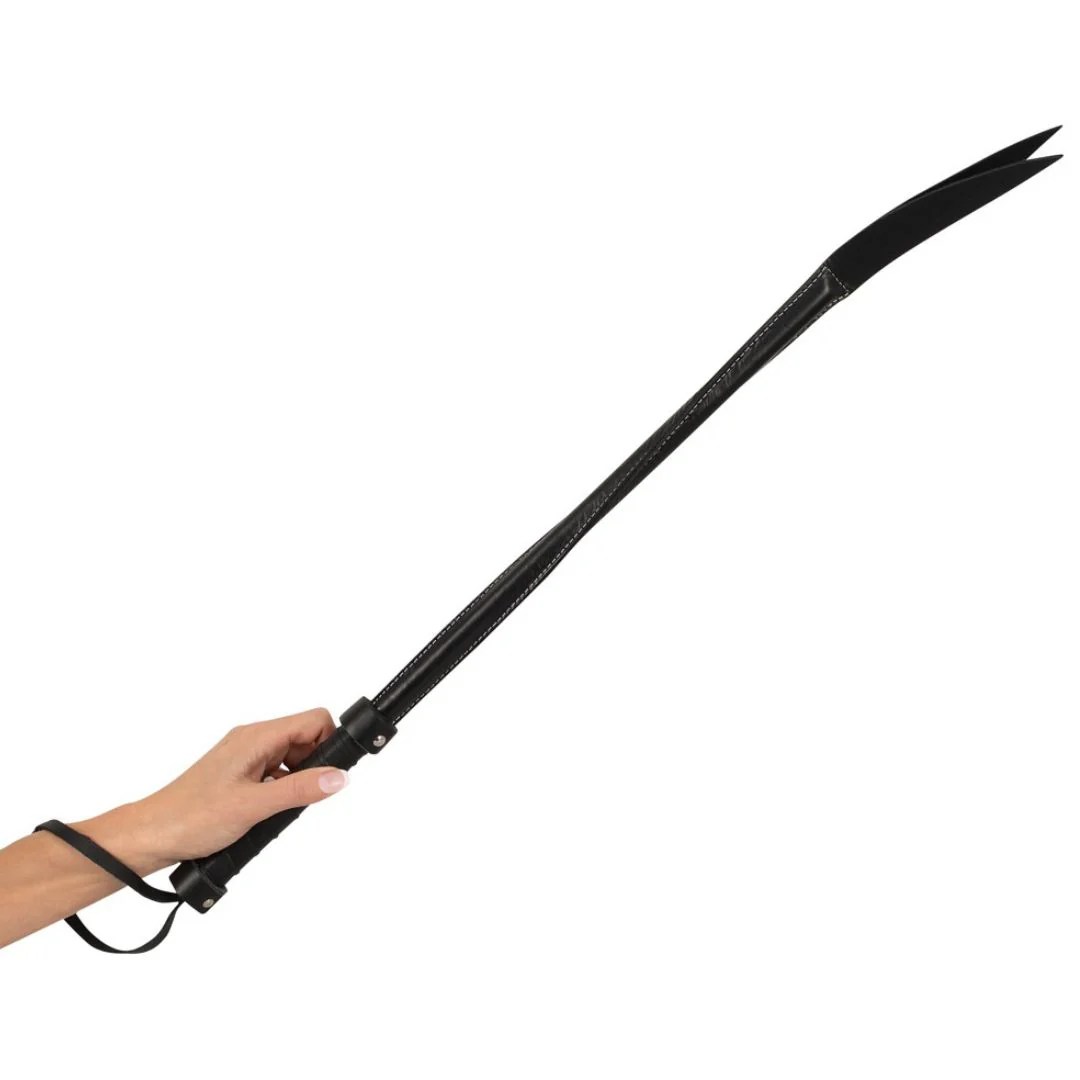 Gerte „Twisted Crop“ aus Leder, 68 cm