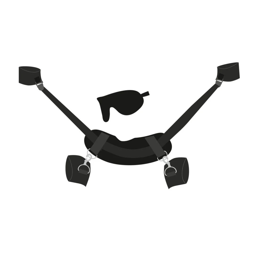 Kombi Fessel für Hals/Nacken, Hand und Fuß mit Augenmaske