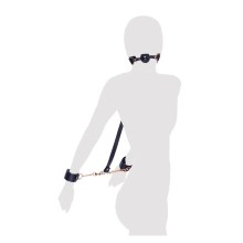 Handfessel plus Knebel mit Verbindungsriemen Handfessel plus Knebel mit Verbindungsriemen