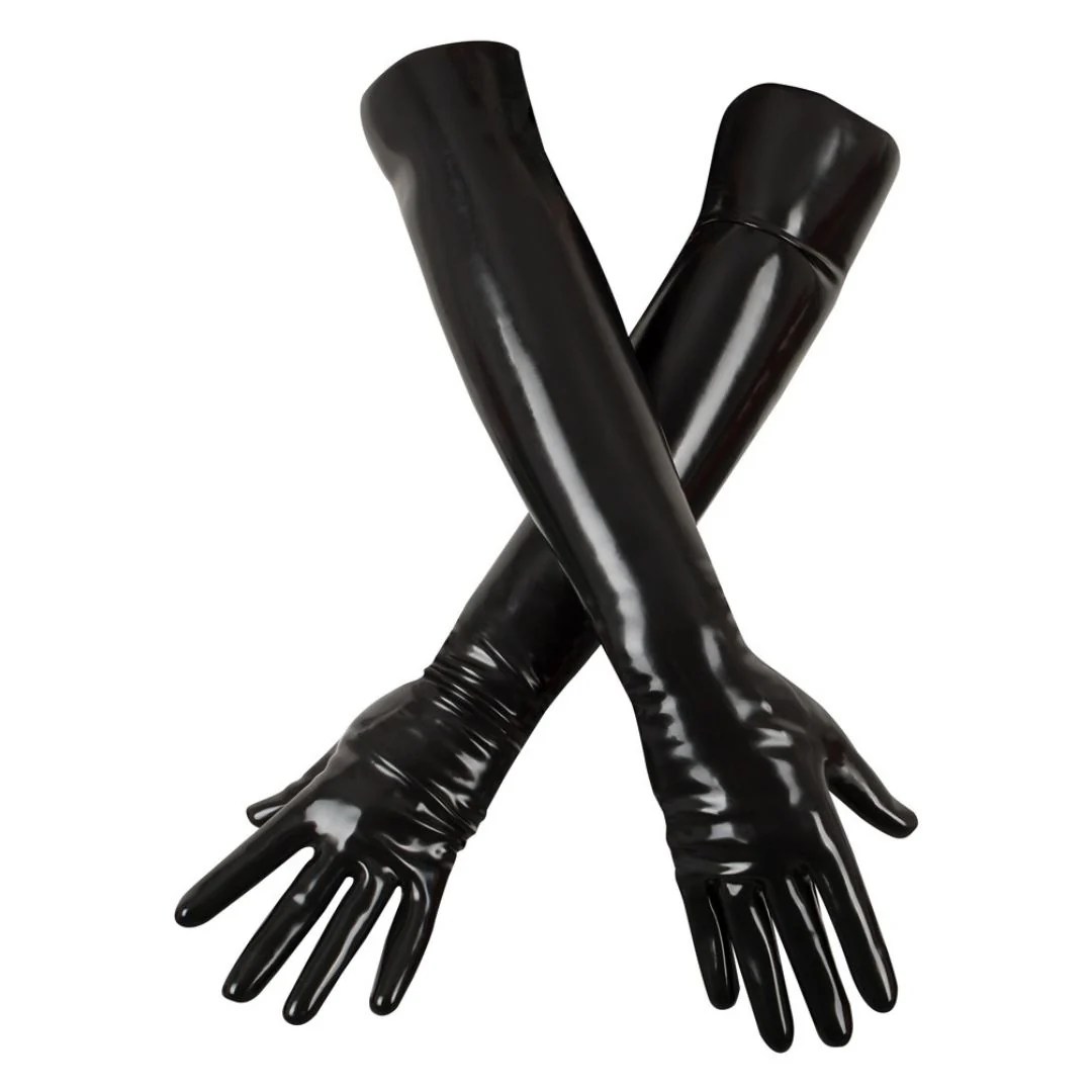 Lange Handschuhe aus Latex