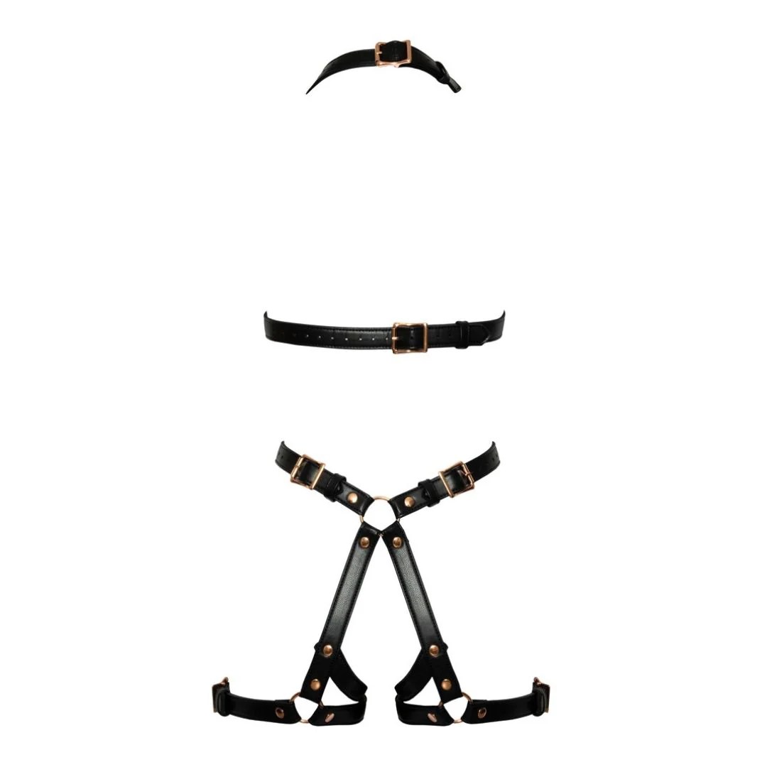 Harness in Lederoptik mit Oberschenkelriemen