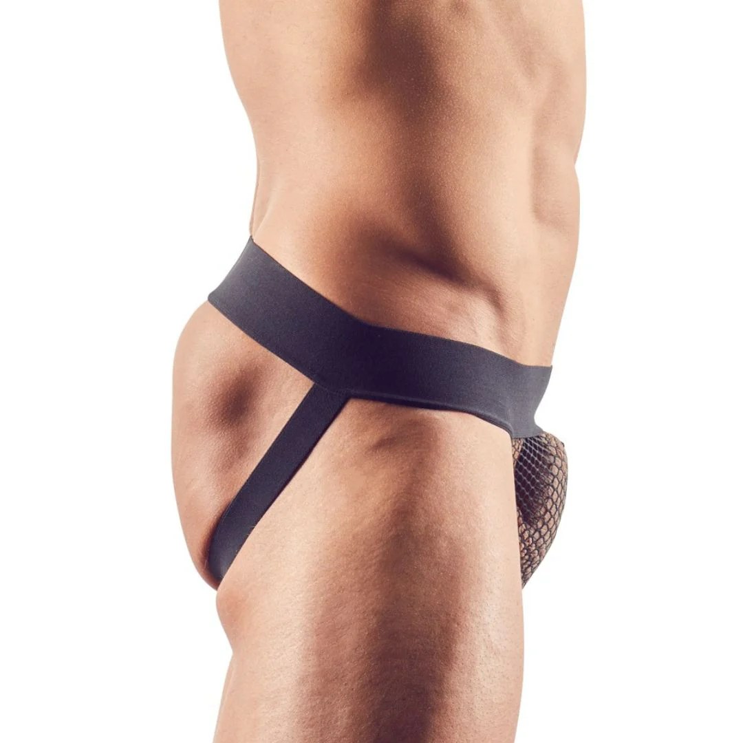 Jock aus Grobnetz mit breitem Webgummibund