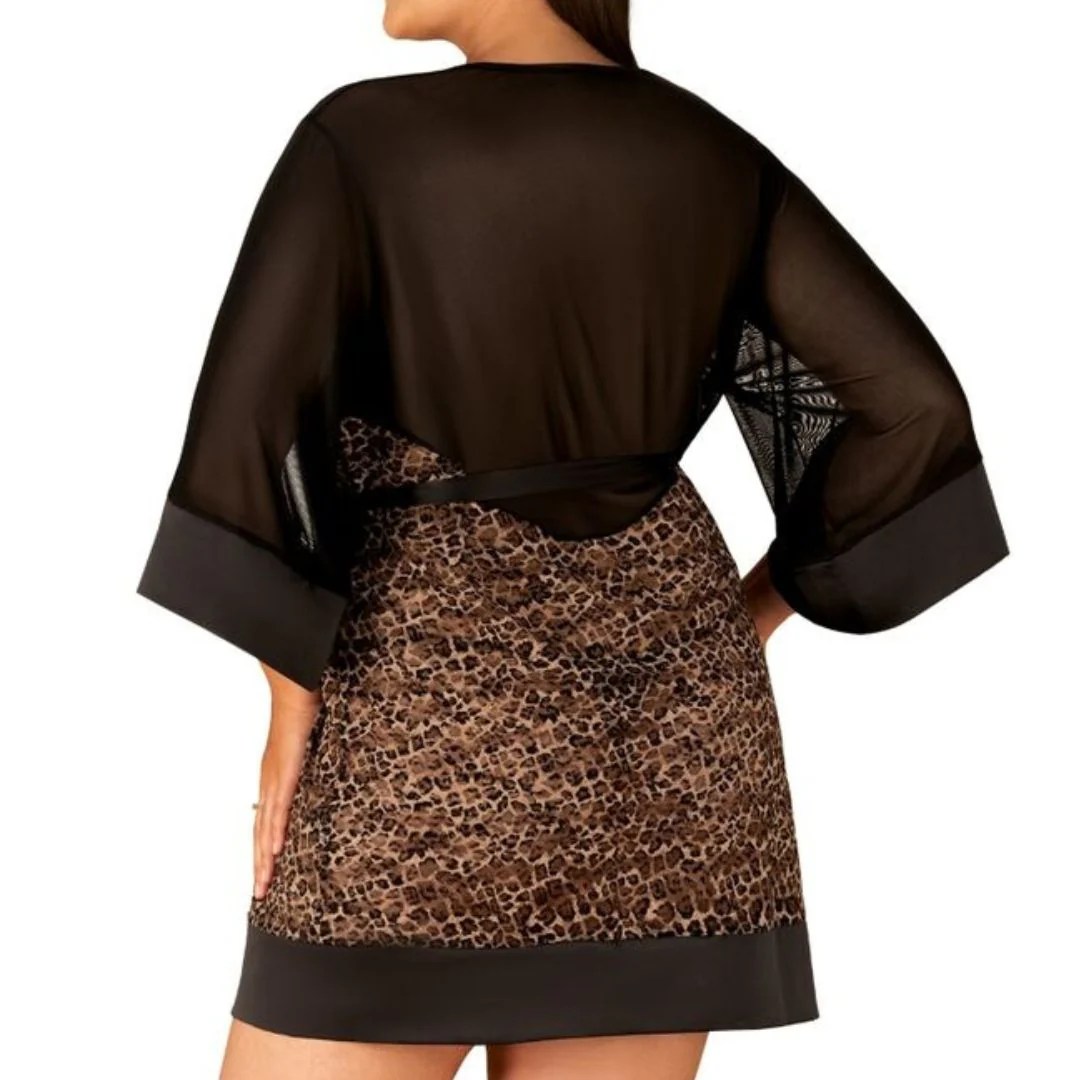Kimono „Allunes“ im Leo-Look