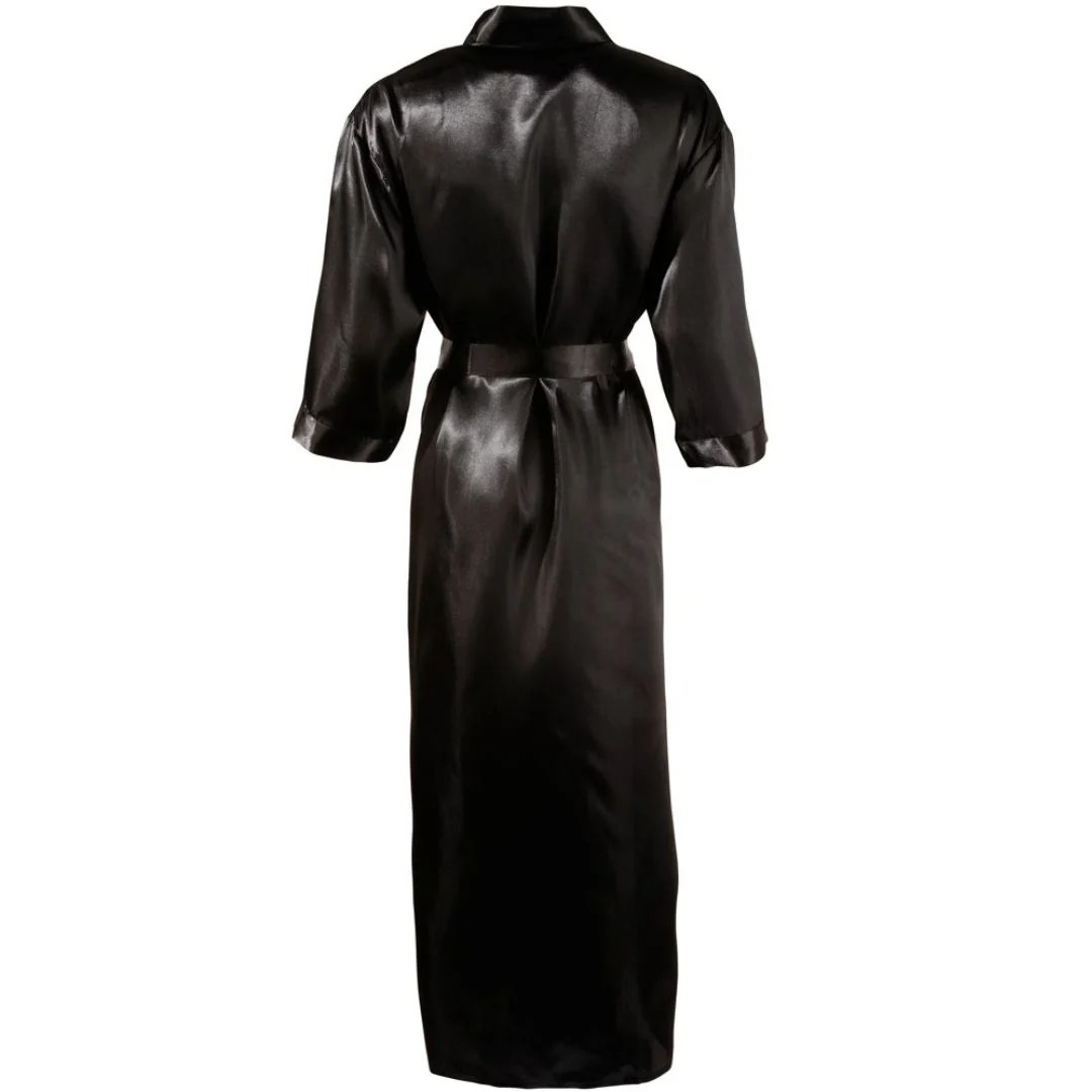 Langer Kimono aus Satin