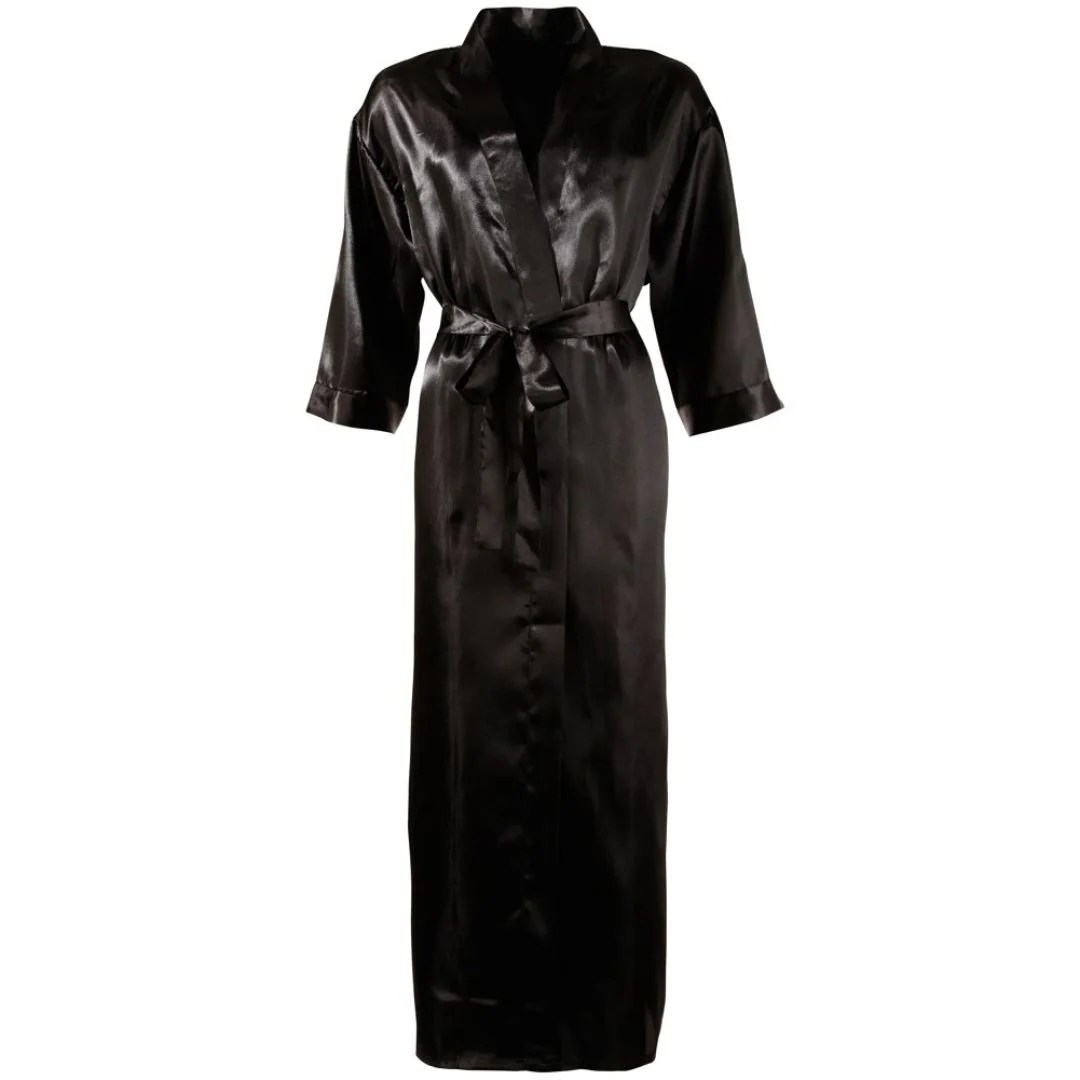 Langer Kimono aus Satin