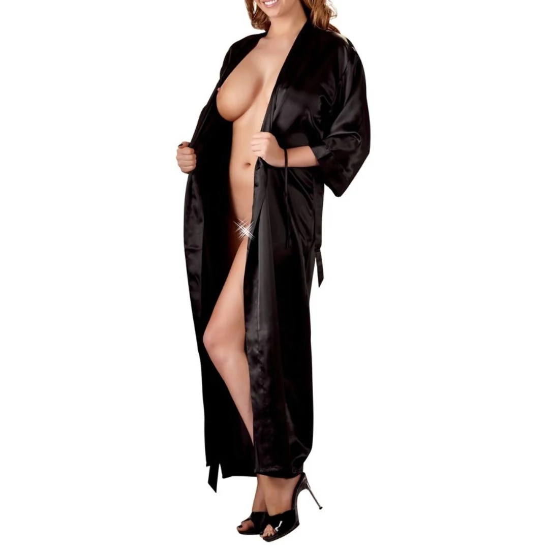 Langer Kimono aus Satin