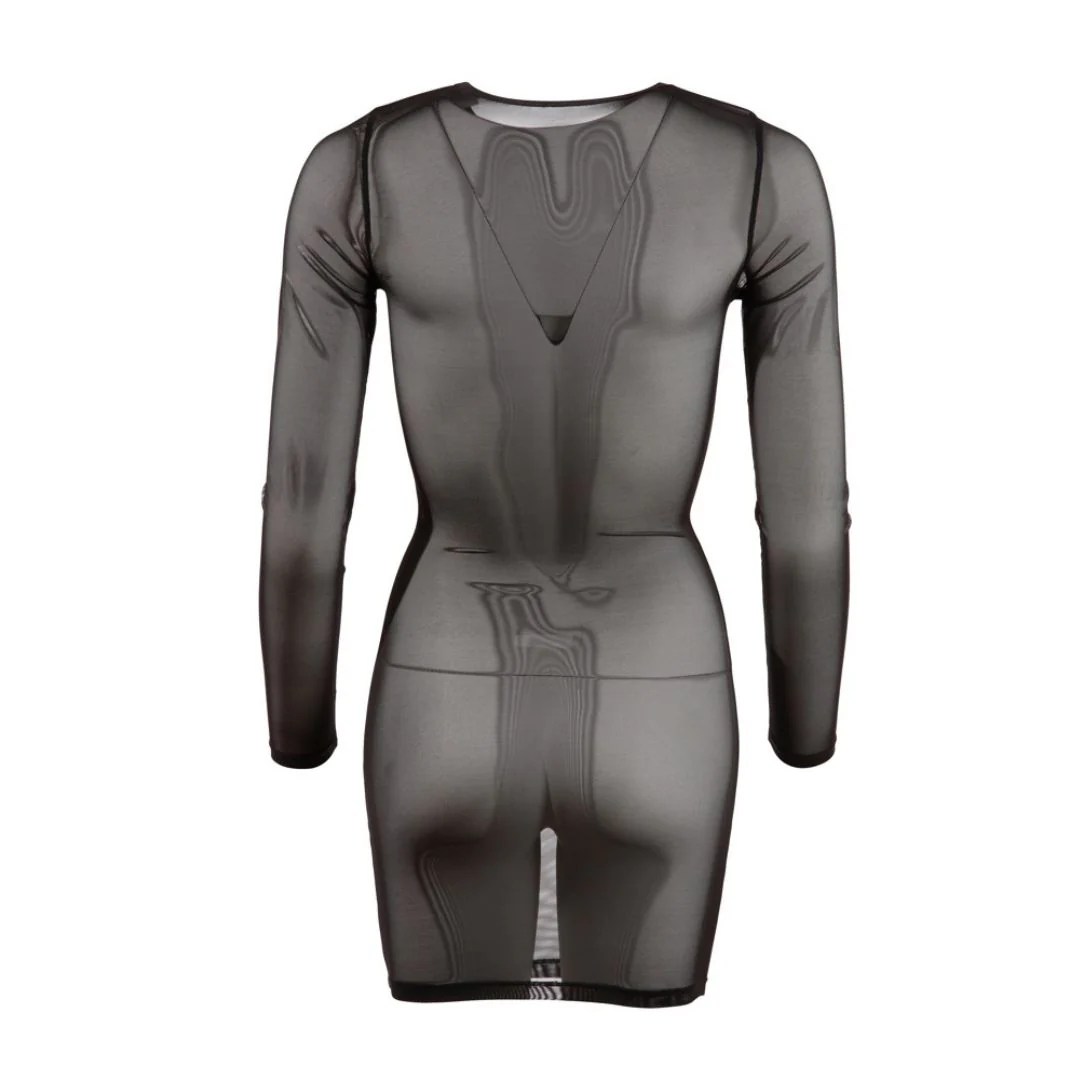 Transparentes Langarm-Kleid aus Powernet