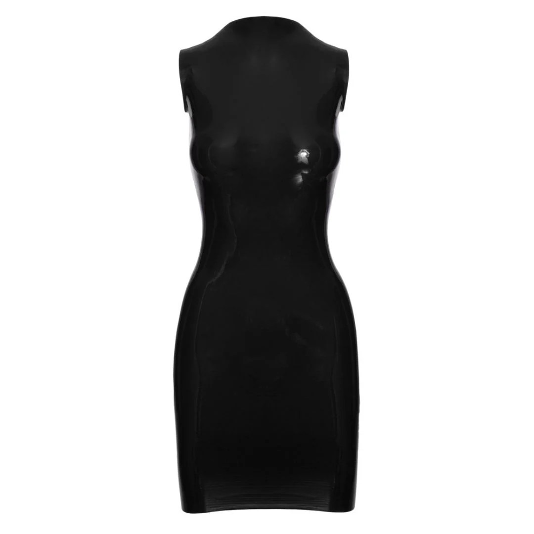 Kleid aus Naturlatex mit kleinem Stehkragen