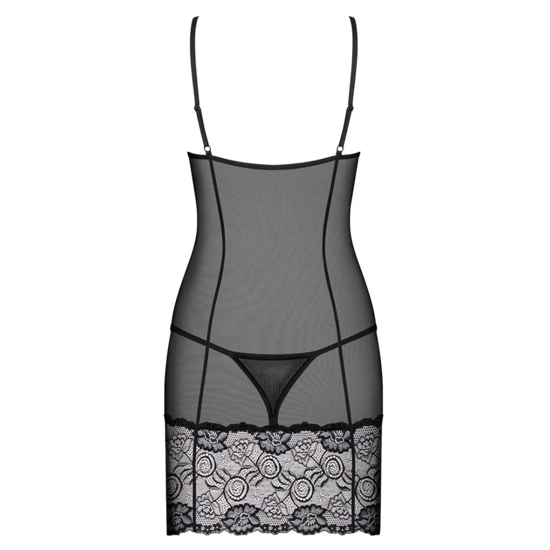 Negligé „Alluria“ mit Spitze plus String