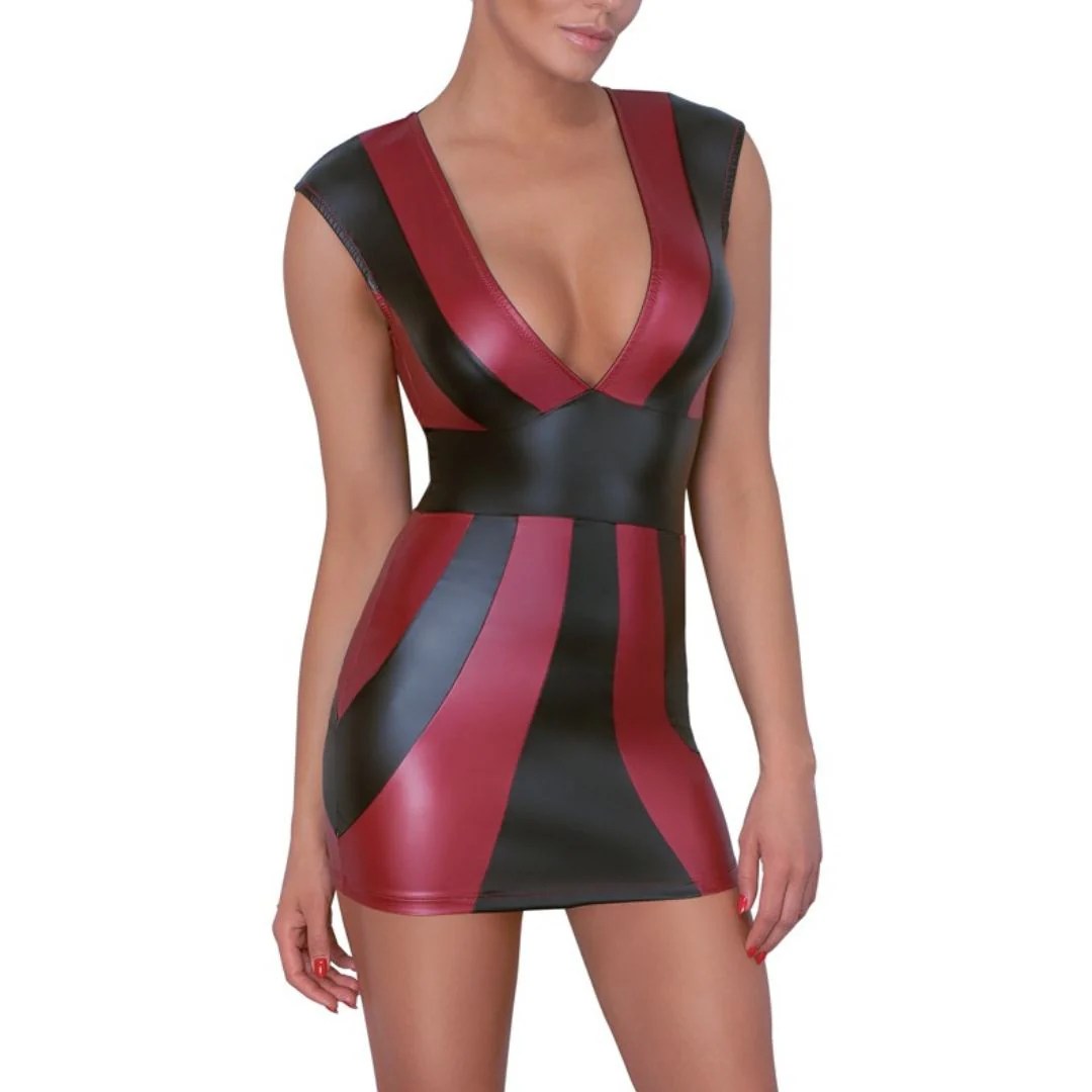 Kurzes Kleid im 2-farbigen Mattlook