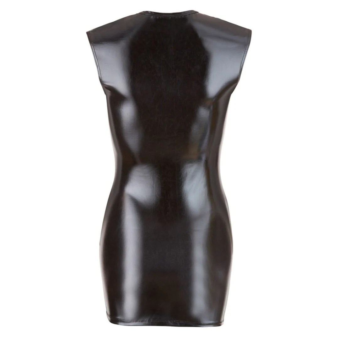 Wetlook Kleid mit 2-Wege Reißverschluss