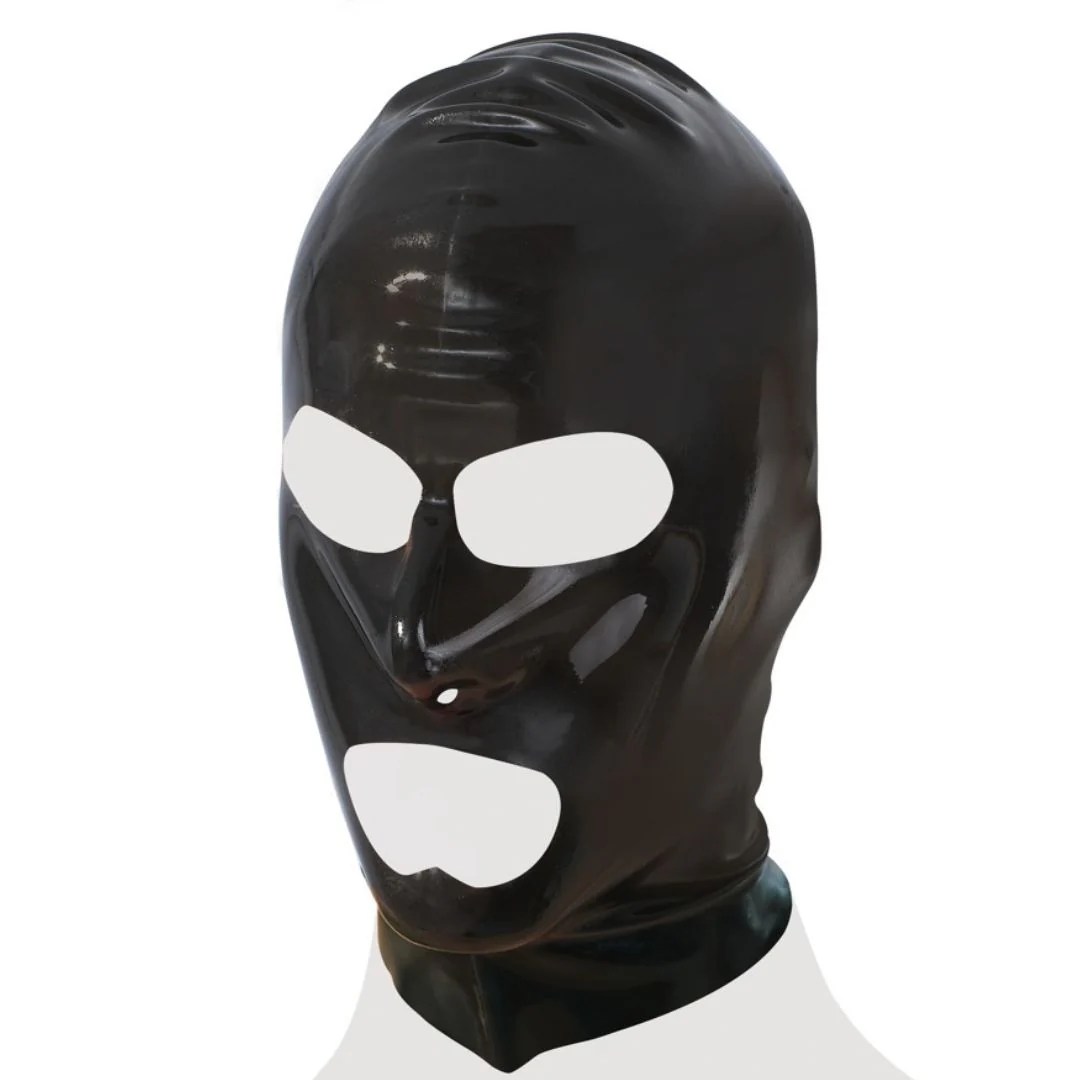 Kopfmaske aus Latex mit Nasenlöchern