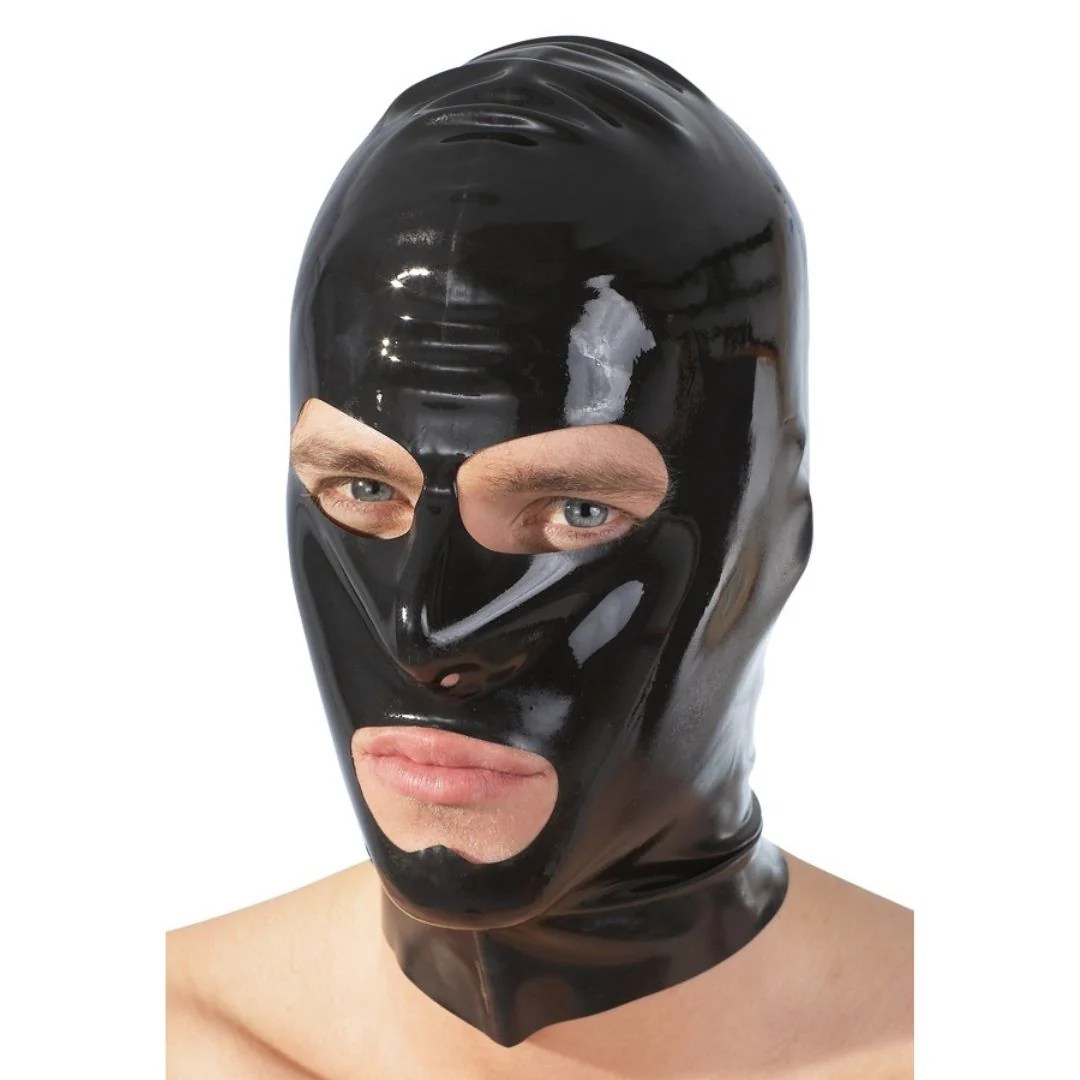 Kopfmaske aus Latex mit Nasenlöchern