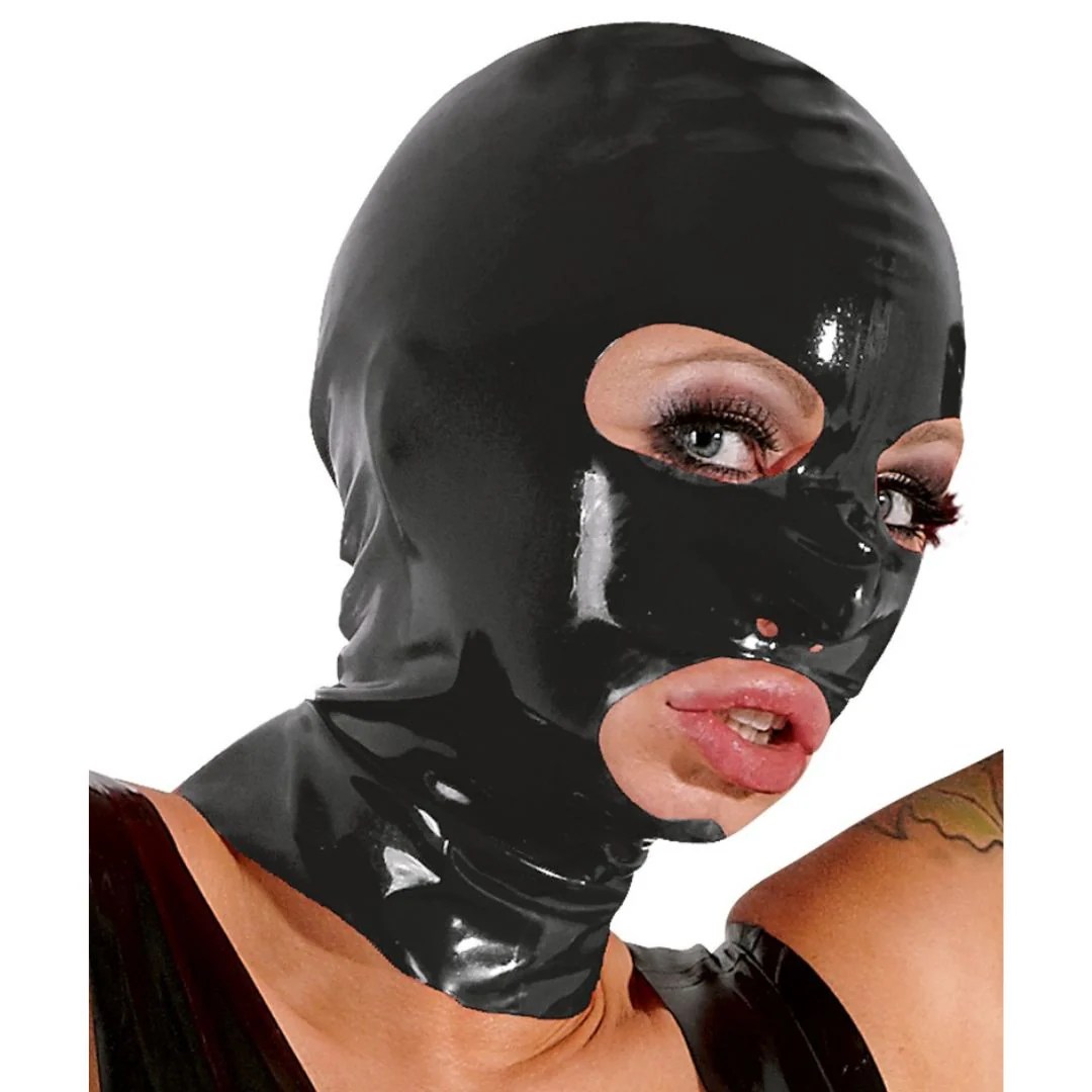 Kopfmaske aus Latex mit Nasenlöchern