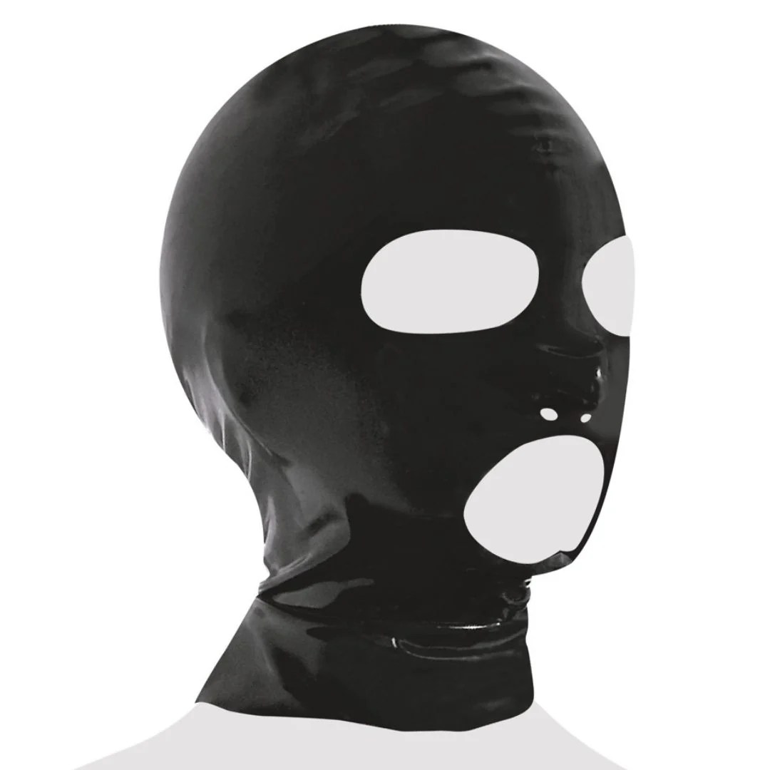 Kopfmaske aus Latex mit Nasenlöchern