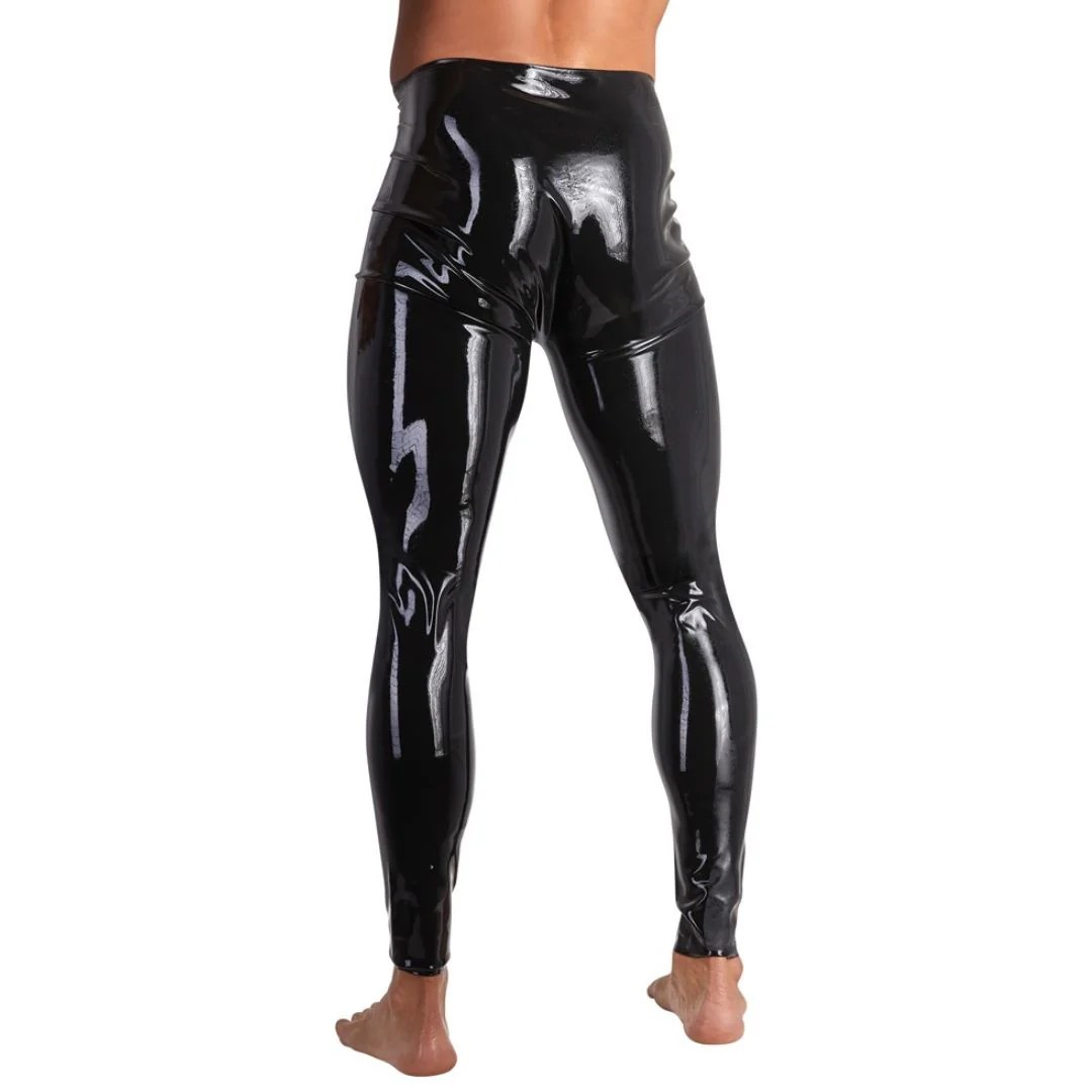 Latex-Leggings mit Showmaster-Öffnung für Penis und Hoden