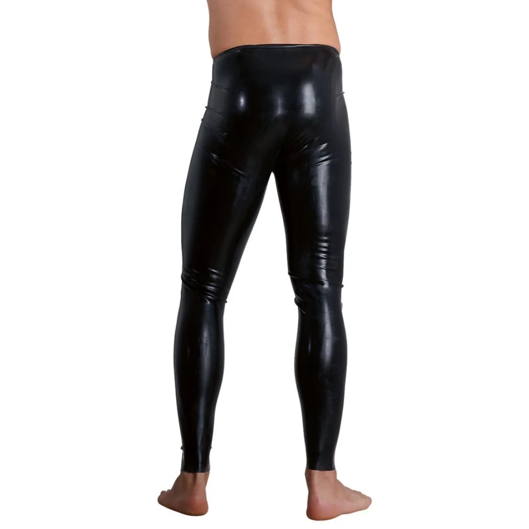 Leggings aus Latex mit Hülle für Penis und Hoden