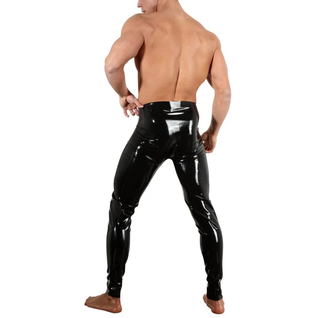 Leggins aus Latex mit 3-Wege-Reißverschluss im Schritt