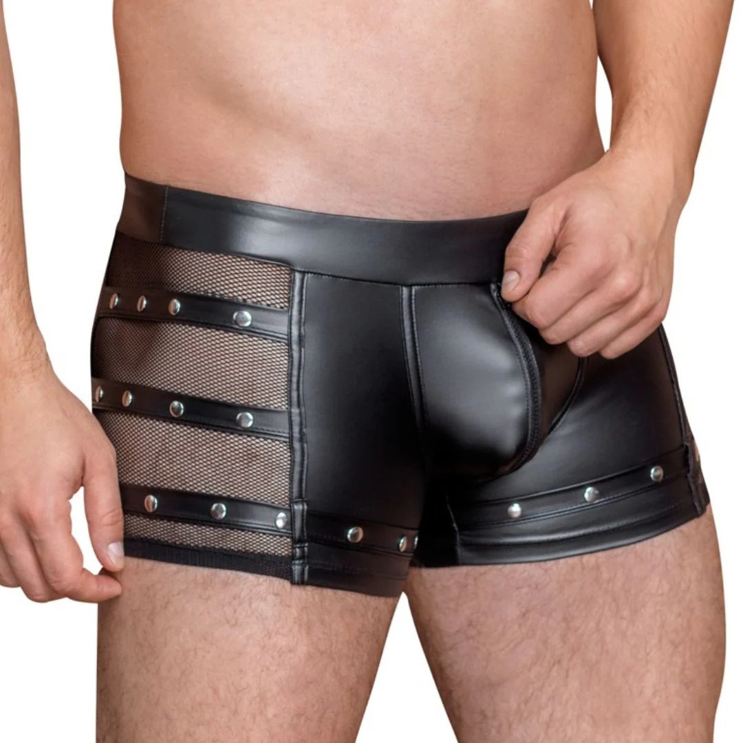 Pants im Mattlook mit Netz-Einsätzen und Reißverschluss