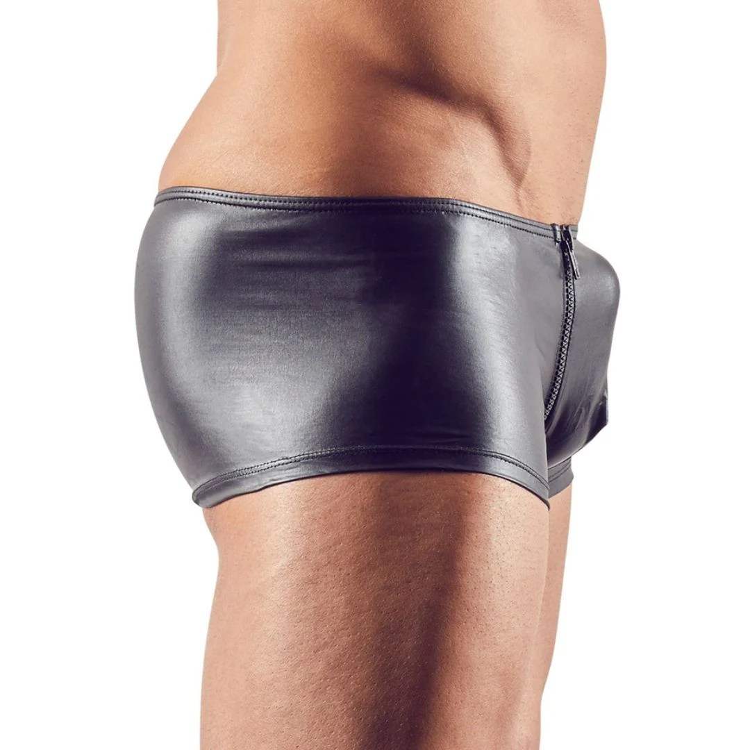 Pants im Wetlook mit 2 Front-Reißverschlüssen