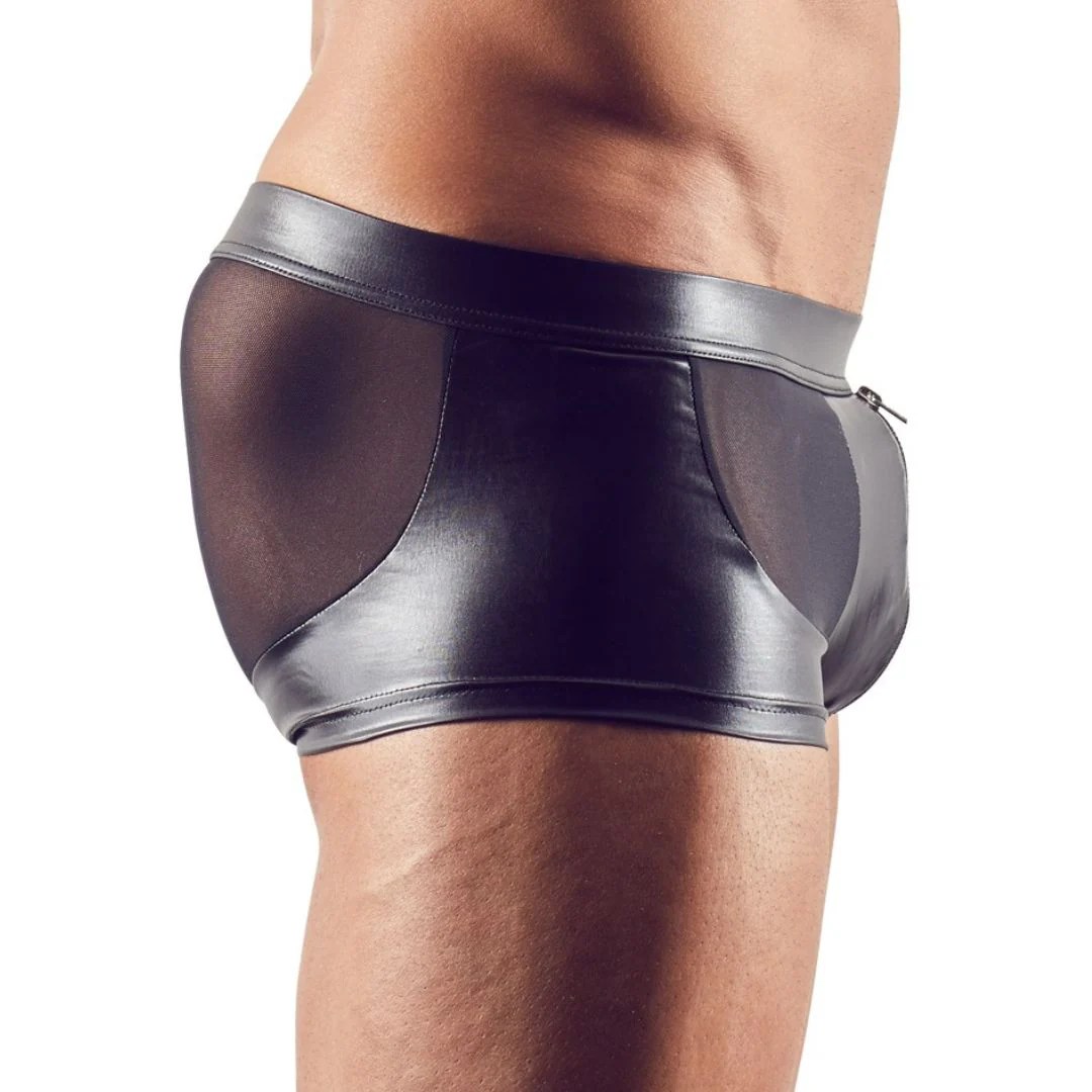 Pants mit Wetlook Einsätzen und Front-Reißverschluss