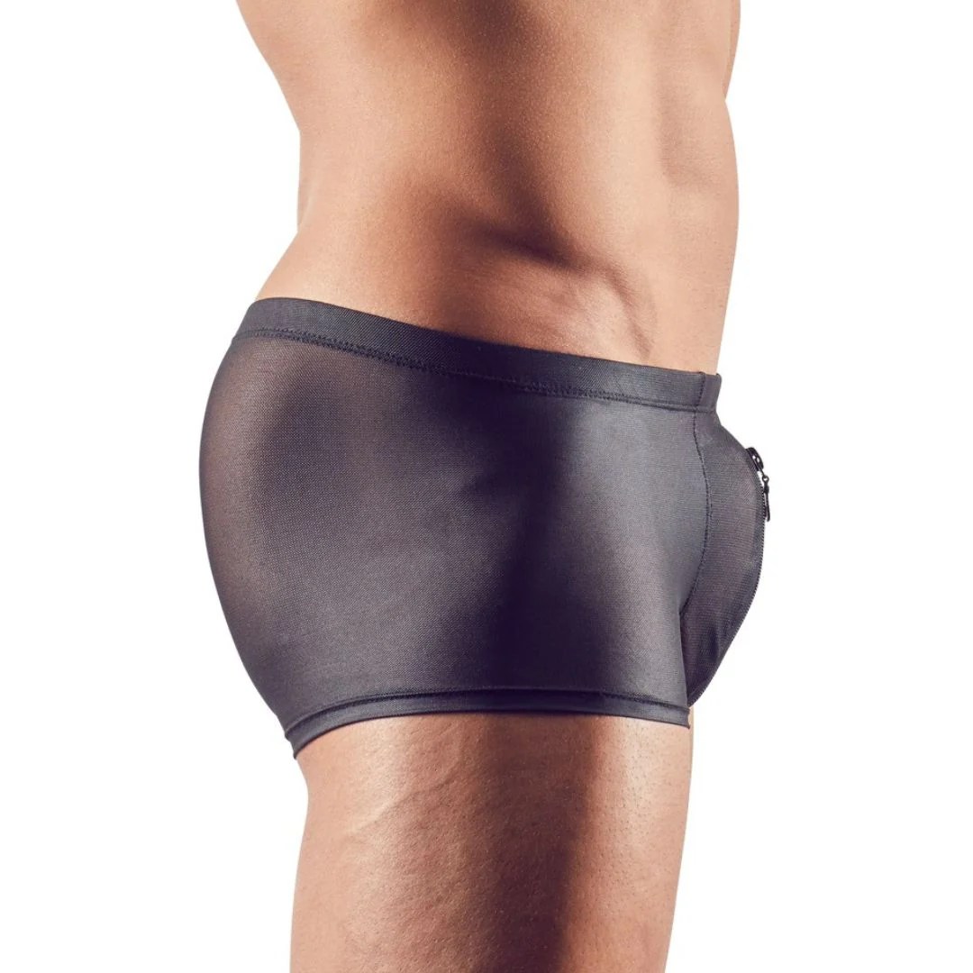 Semi-transparente Pants mit Front-Reißverschluss
