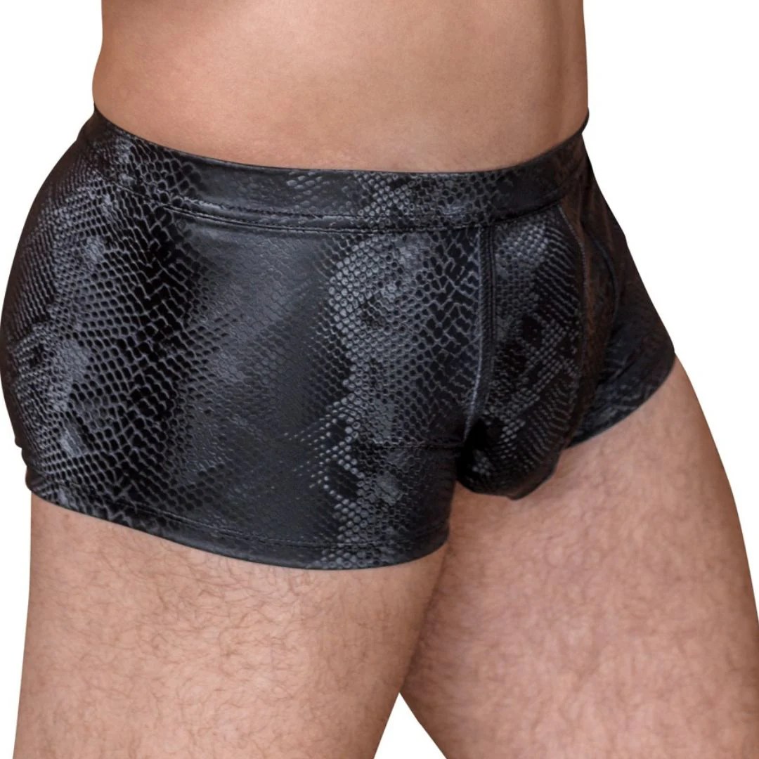 Pants in mattglänzender Schlangenhaut-Optik