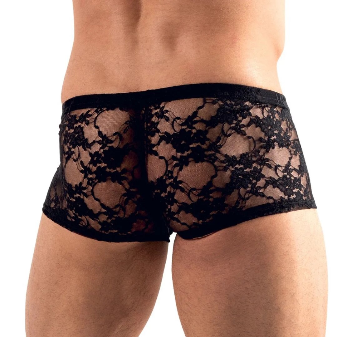 Transparente Pants aus floraler Spitze