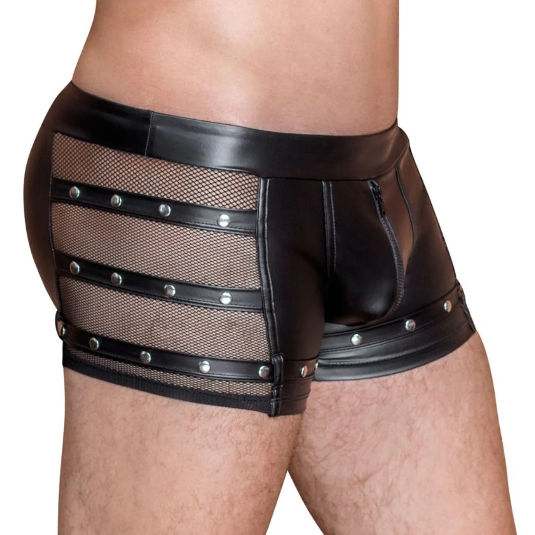 Pants im Mattlook mit Netz-Einsätzen und Reißverschluss