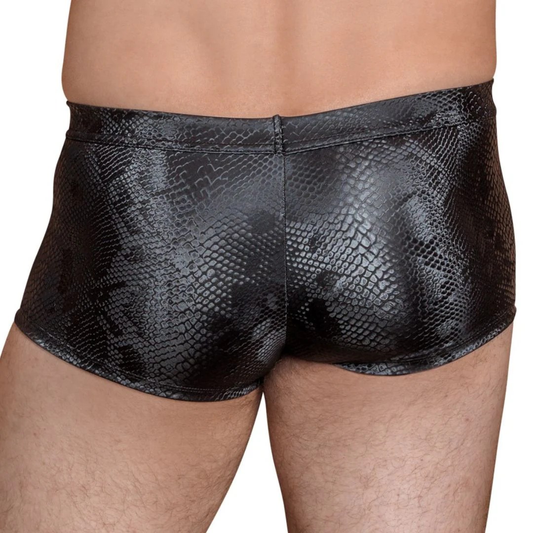 Pants in mattglänzender Schlangenhaut-Optik
