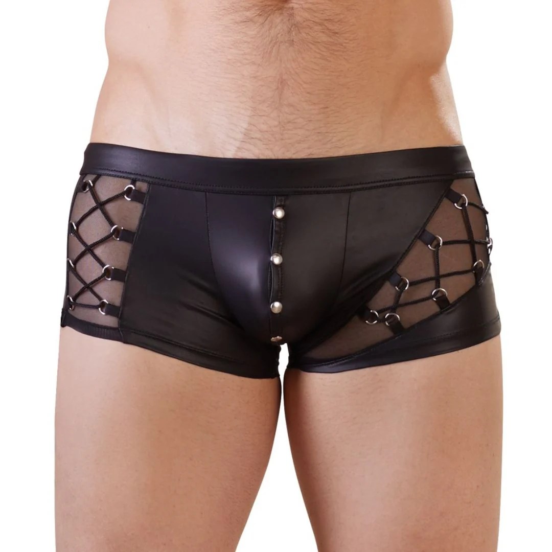 Pants im Mattlook mit Schnürungen und aufknöpfbarem Beutel