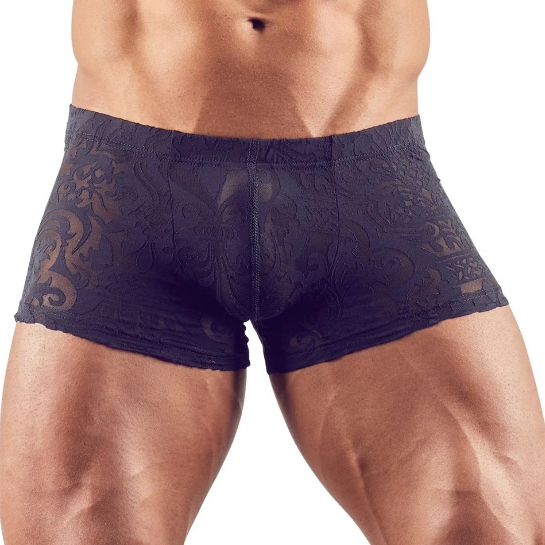 Semi-transparente Pants im Ornament-Look