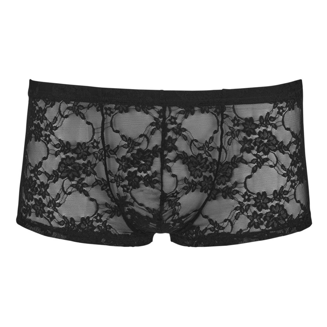 Transparente Pants aus floraler Spitze