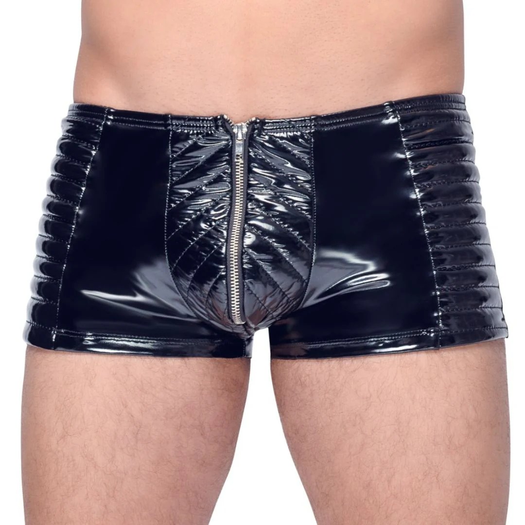 Pants aus Lack mit Front-Reißverschluss