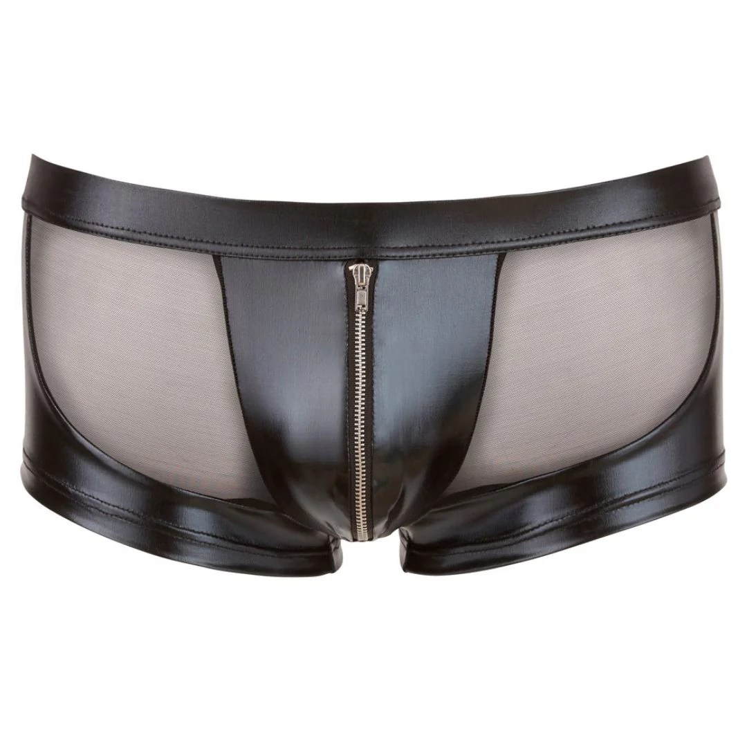 Pants mit Wetlook Einsätzen und Front-Reißverschluss
