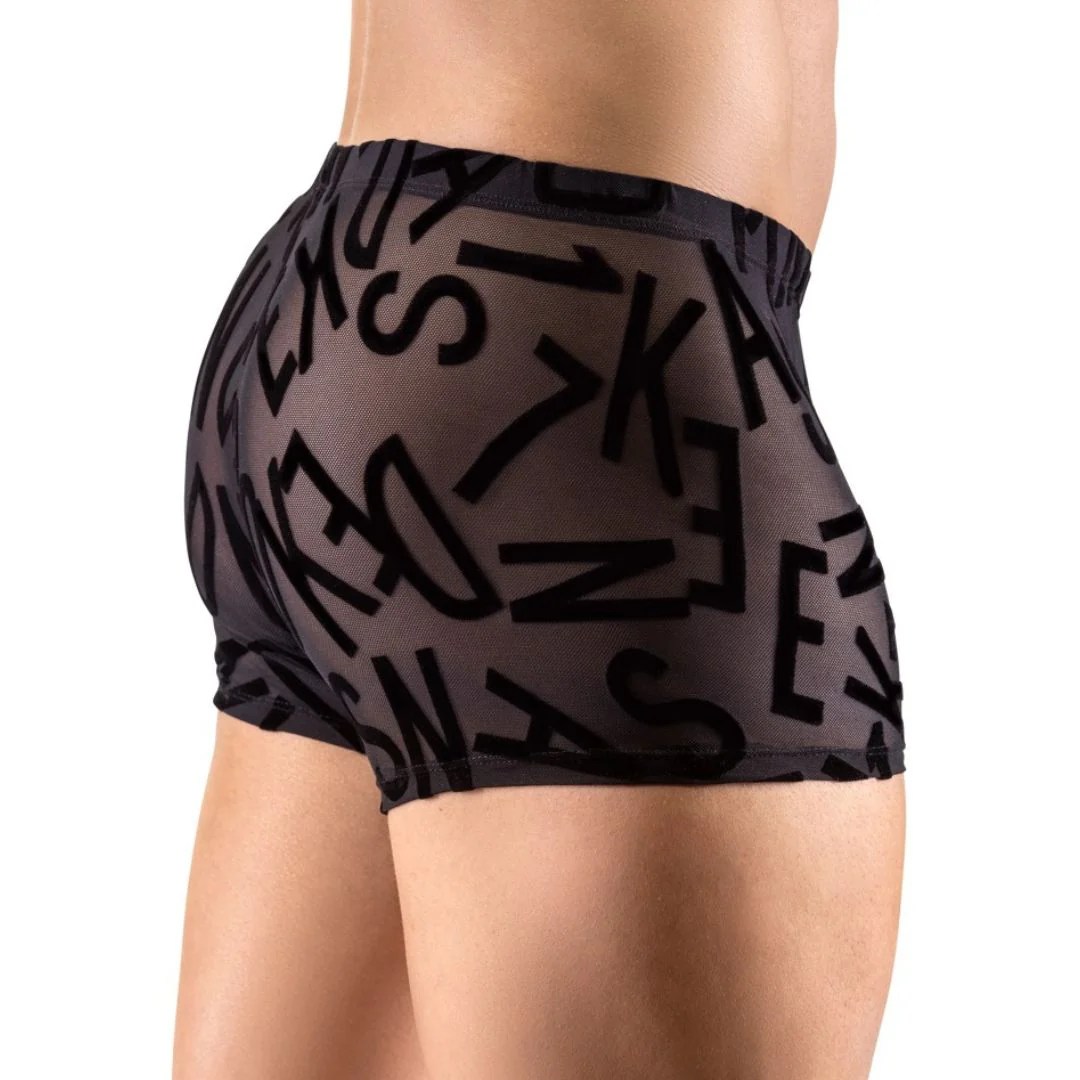 Transparente Pants mit Buchstaben-Print
